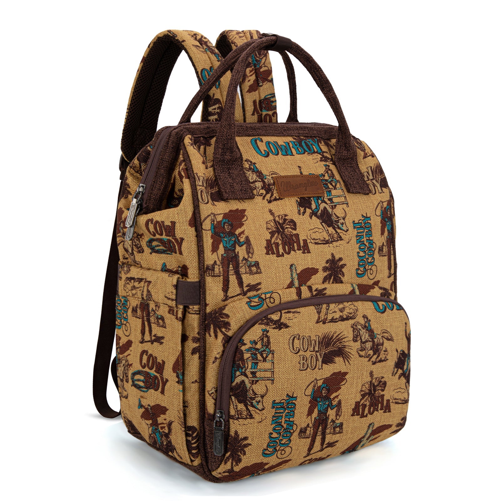 Wrangler Vintage Retro Cowboy Cool Print Backpack
