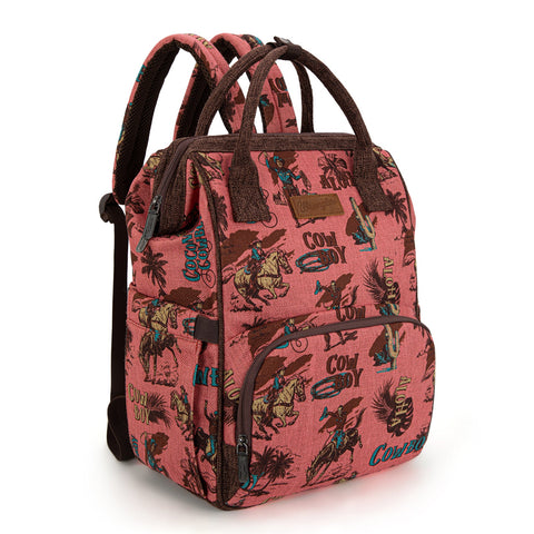 Wrangler Vintage Retro Cowboy Cool Print Backpack