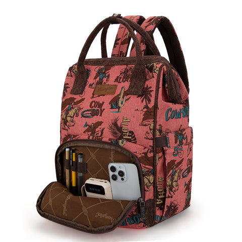 Wrangler Vintage Retro Cowboy Cool Print Backpack