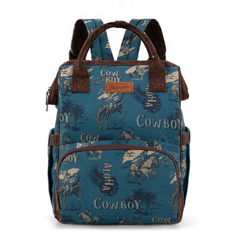 Wrangler Vintage Retro Cowboy Cool Print Backpack