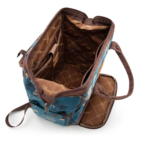 Wrangler Vintage Retro Cowboy Cool Print Backpack