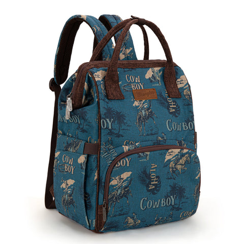 Wrangler Vintage Retro Cowboy Cool Print Backpack