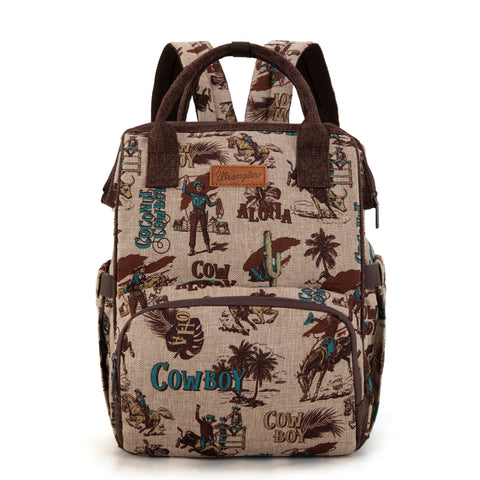 Wrangler Vintage Retro Cowboy Cool Print Backpack