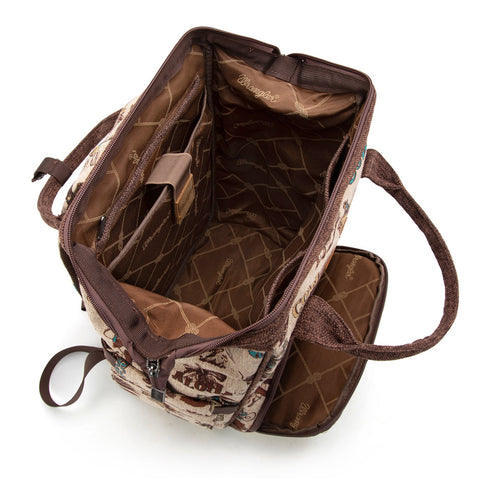 Wrangler Vintage Retro Cowboy Cool Print Backpack