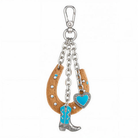 Wrangler Western Cowboy Hat Cowhide Bag Charms