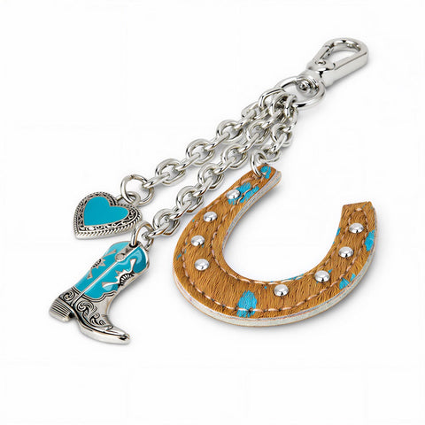 Wrangler Western Cowboy Hat Cowhide Bag Charms