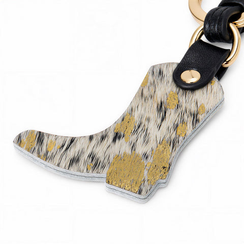 Wrangler Western Cowhide Cowboy Boot Bag Charm