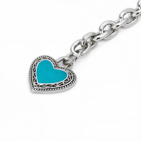 Wrangler Cowhide Heart Bag Charm