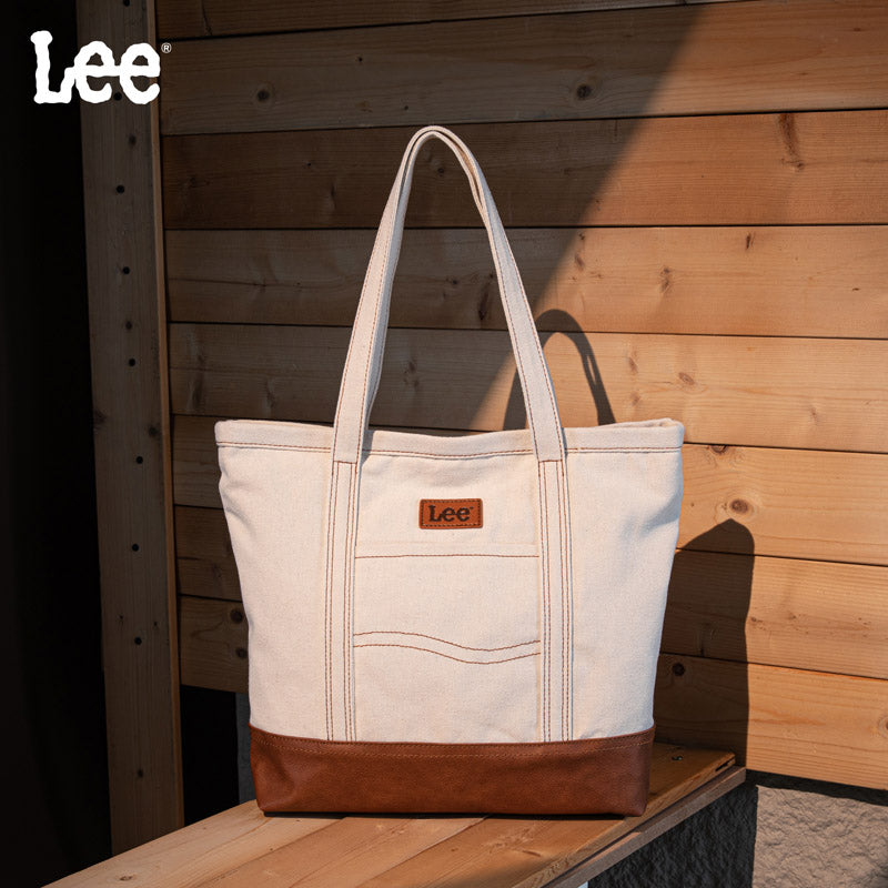 Lee Canvas Leather Blend Tote Bag