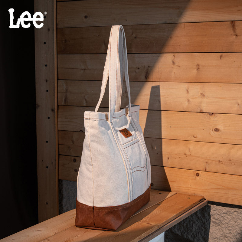 Lee Canvas Leather Blend Tote Bag