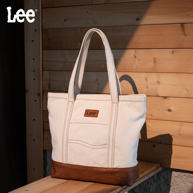 Lee Canvas Leather Blend Tote Bag