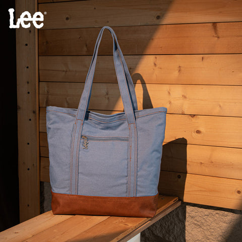 Lee Canvas Leather Blend Tote Bag