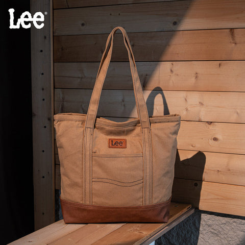 Lee Canvas Leather Blend Tote Bag