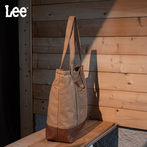 Lee Canvas Leather Blend Tote Bag