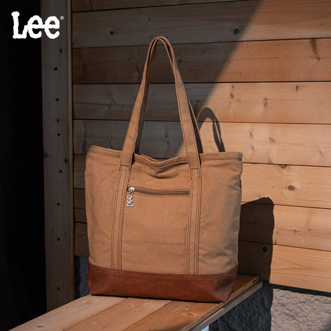 Lee Canvas Leather Blend Tote Bag