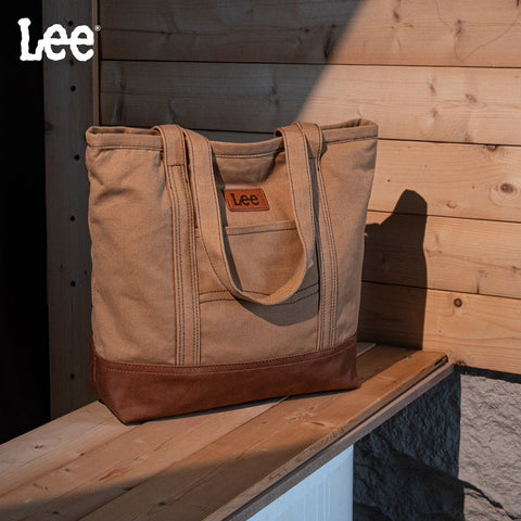 Lee Canvas Leather Blend Tote Bag