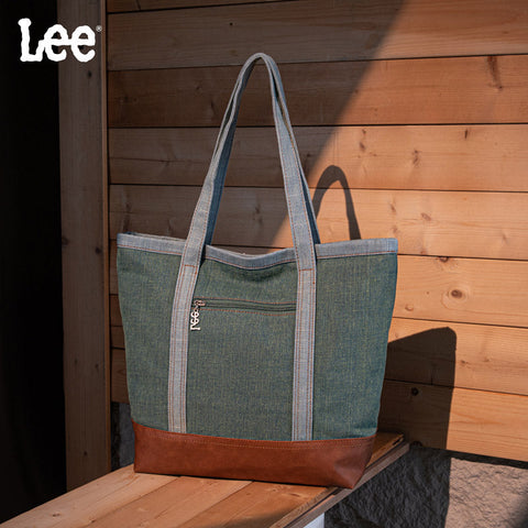 Lee Canvas Leather Blend Tote Bag