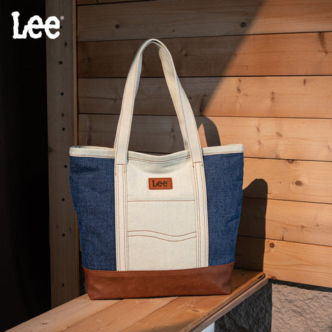 Lee Canvas Leather Blend Tote Bag