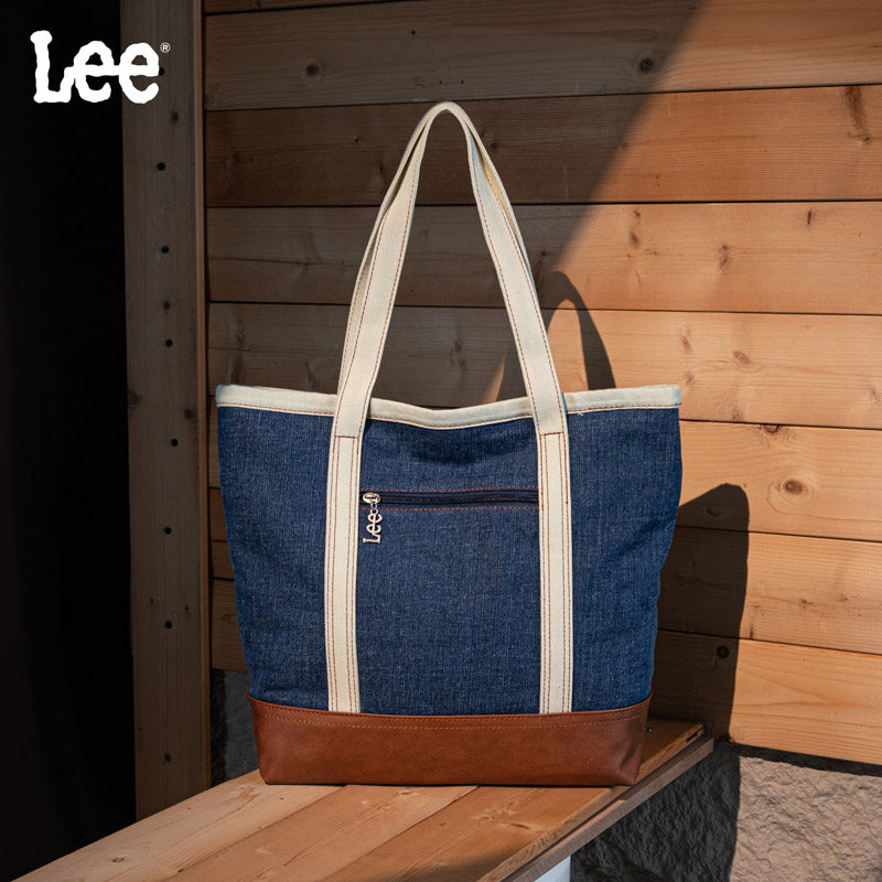 Lee Canvas Leather Blend Tote Bag