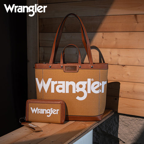 Wrangler Canva Carry Tote Bag Set