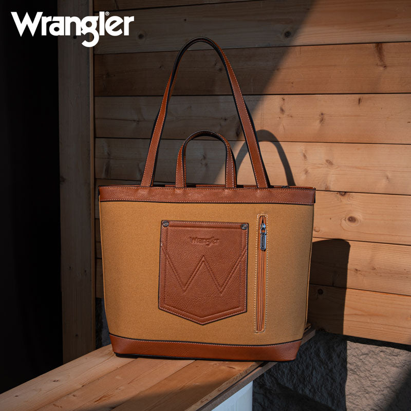 Wrangler Canva Carry Tote Bag Set