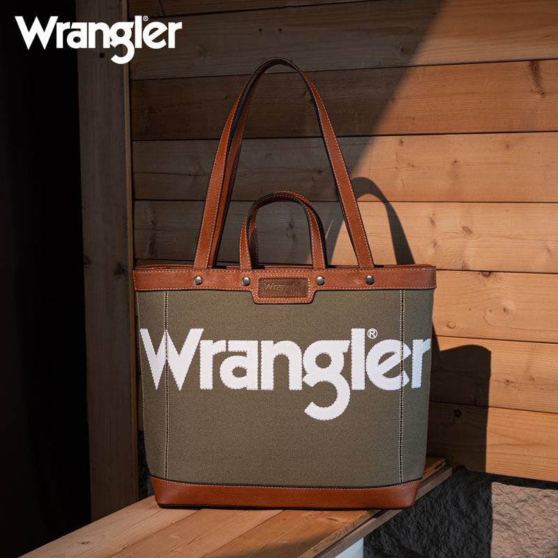 Wrangler Canva Carry Tote Bag Set