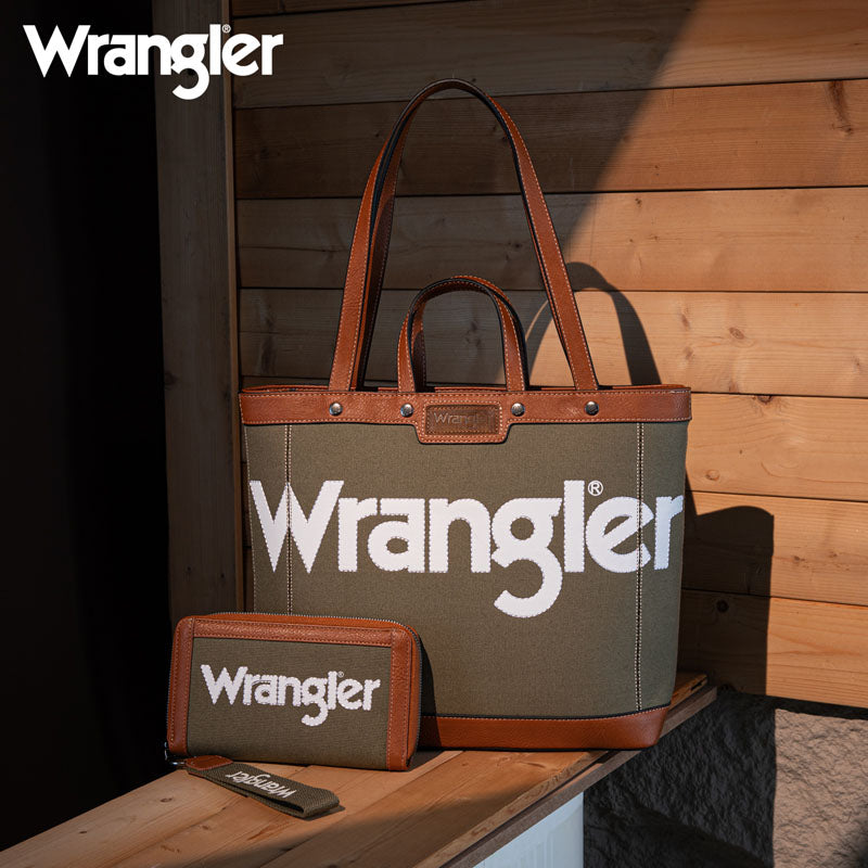 Wrangler Canva Carry Tote Bag Set