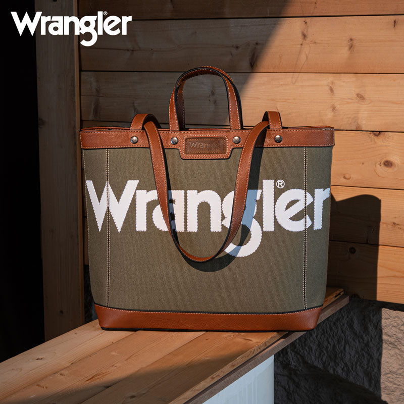 Wrangler Canva Carry Tote Bag Set