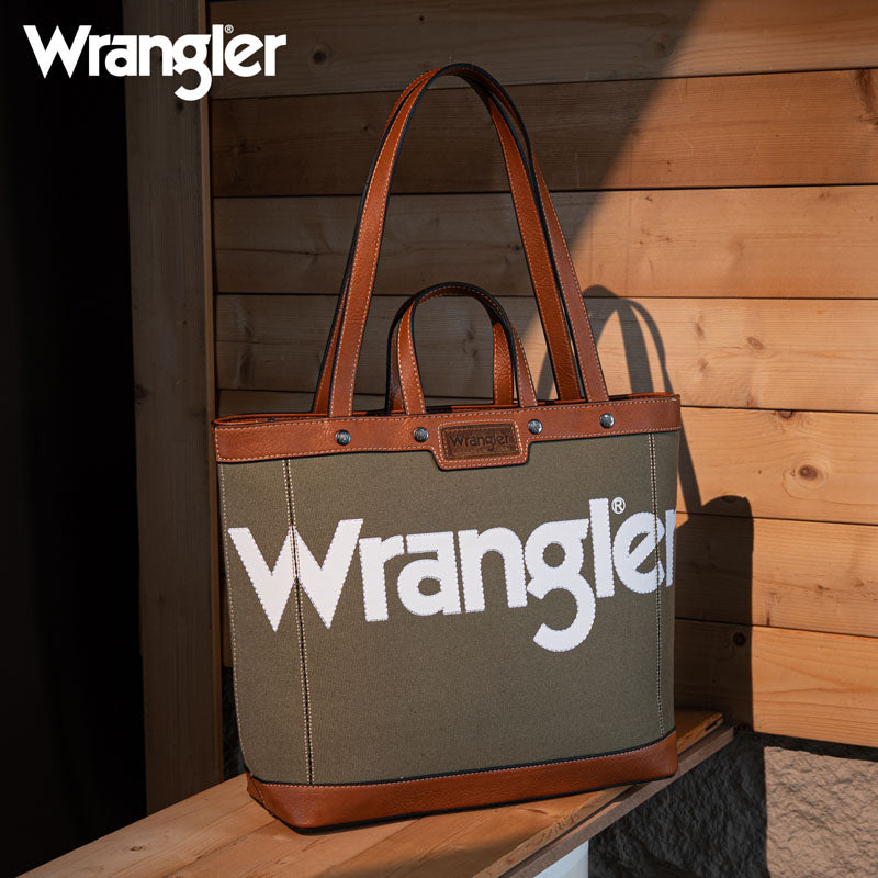 Wrangler Canva Carry Tote Bag Set