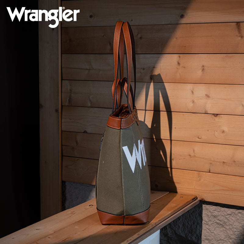 Wrangler Canva Carry Tote Bag Set