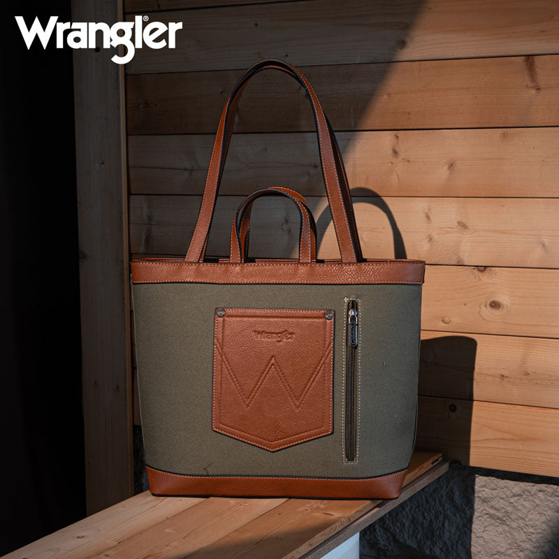 Wrangler Canva Carry Tote Bag Set