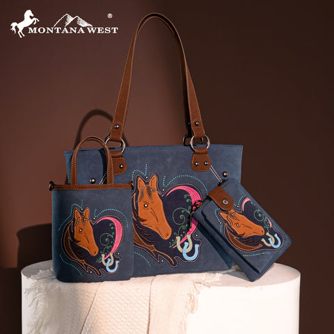 Montana West Western Concealed Carry Tote Bag Set