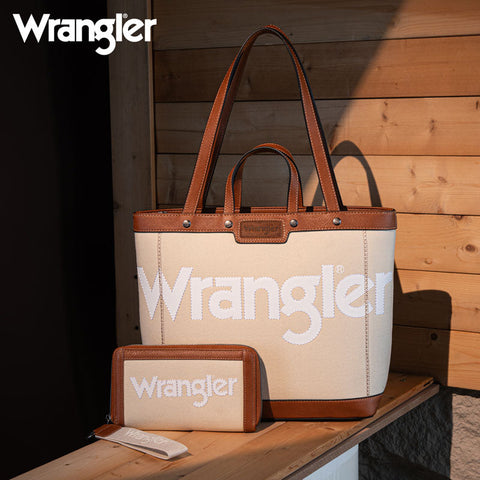 Wrangler Canva Carry Tote Bag Set