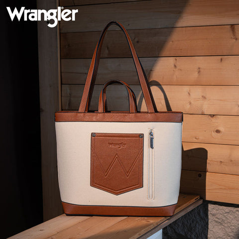 Wrangler Canva Carry Tote Bag Set