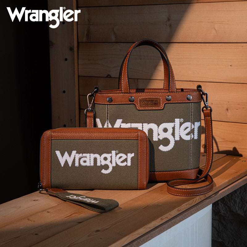 Wrangler Canva Crossbody Purse Set