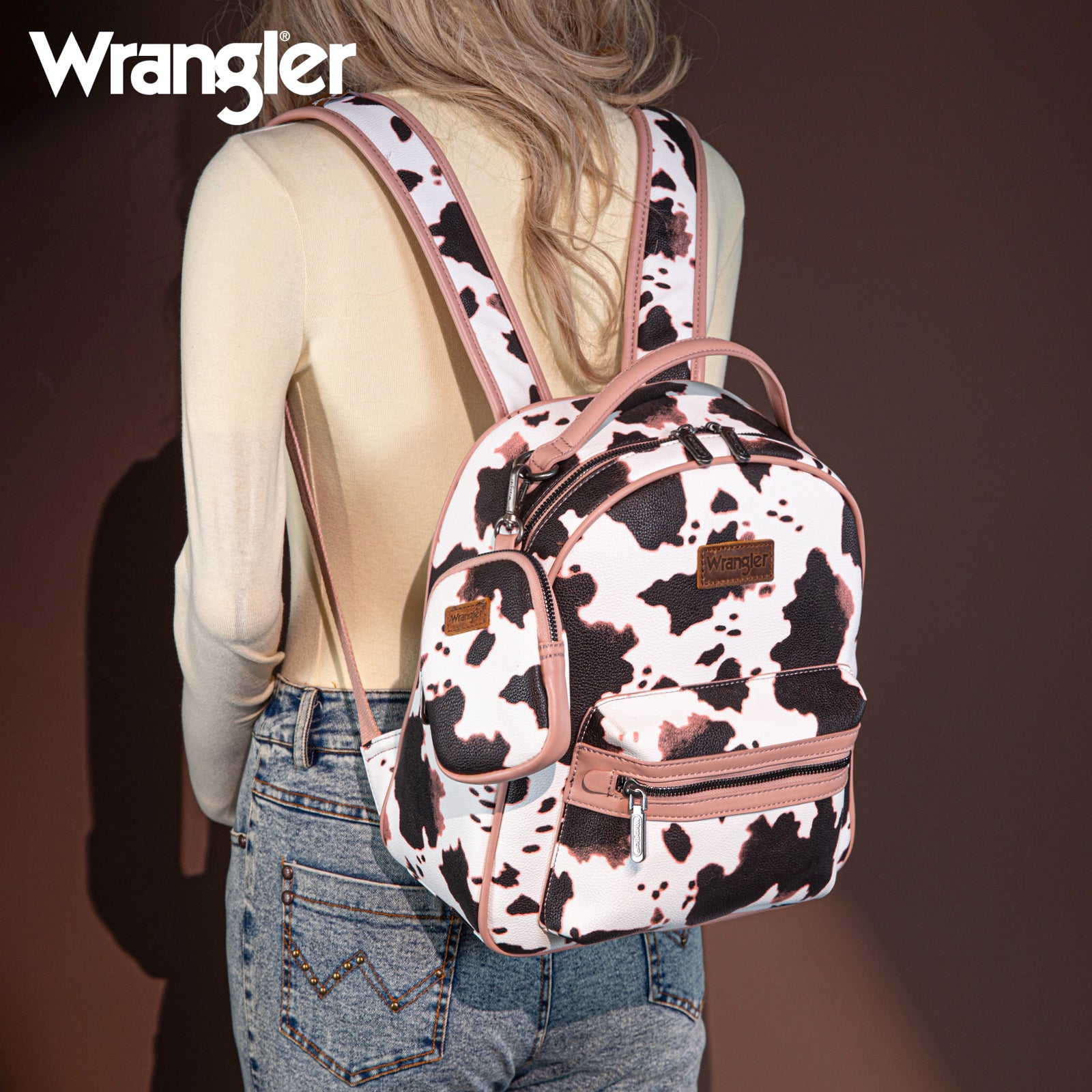 north face cow print backpack Top handle Yusudan Cow Print Laptop Backpack