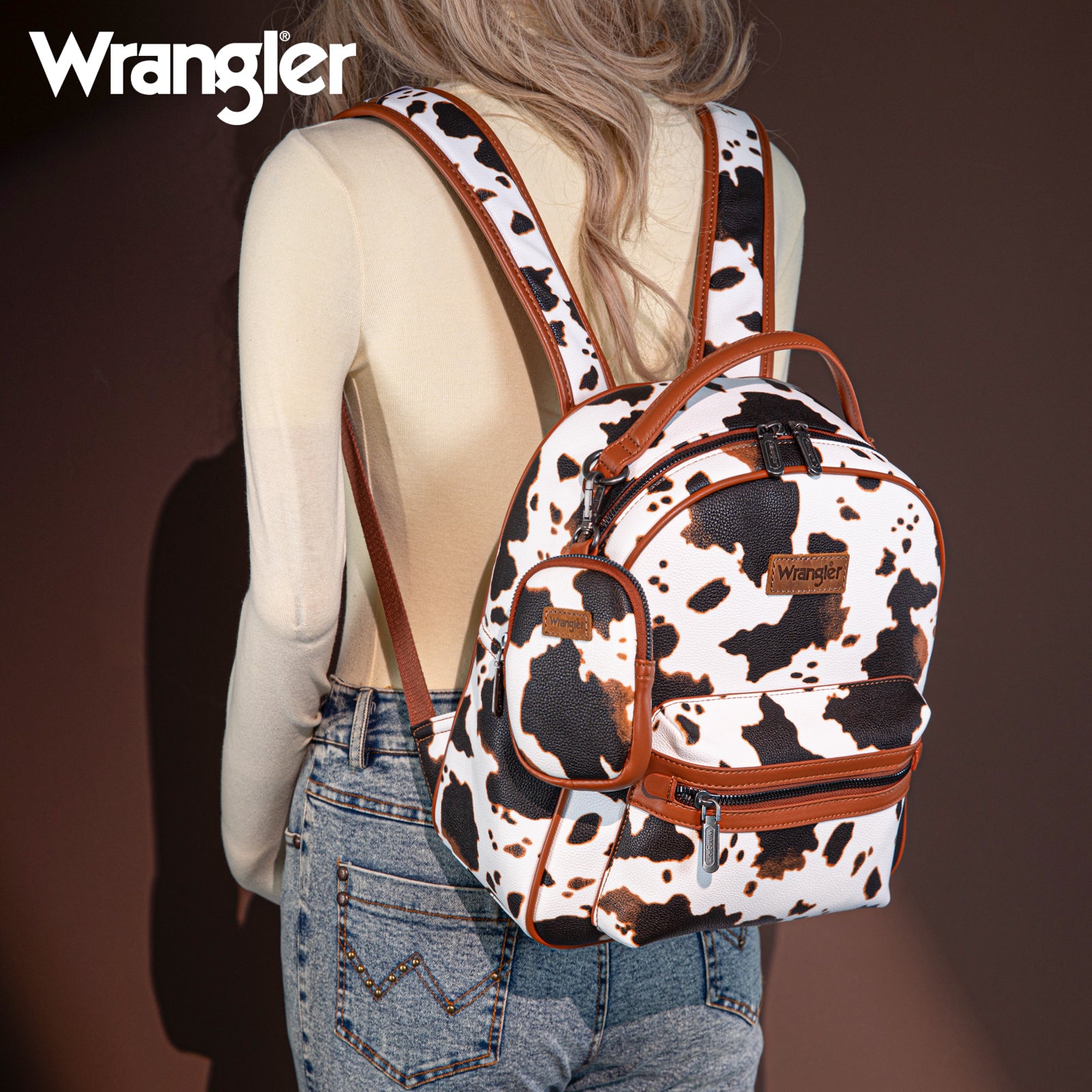 Wrangler Cow Print Mini Backpack