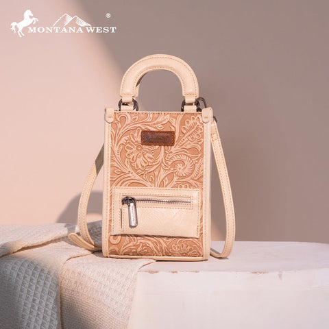 Montana West Tooled Mini Crossbody