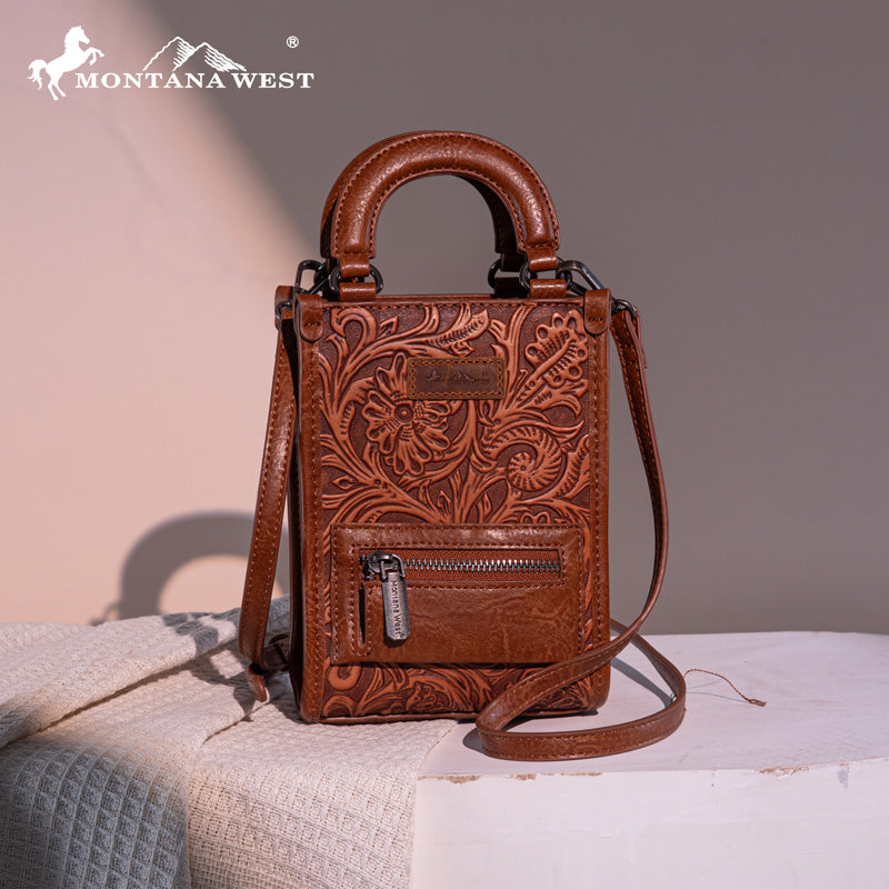 Montana West Tooled Mini Crossbody