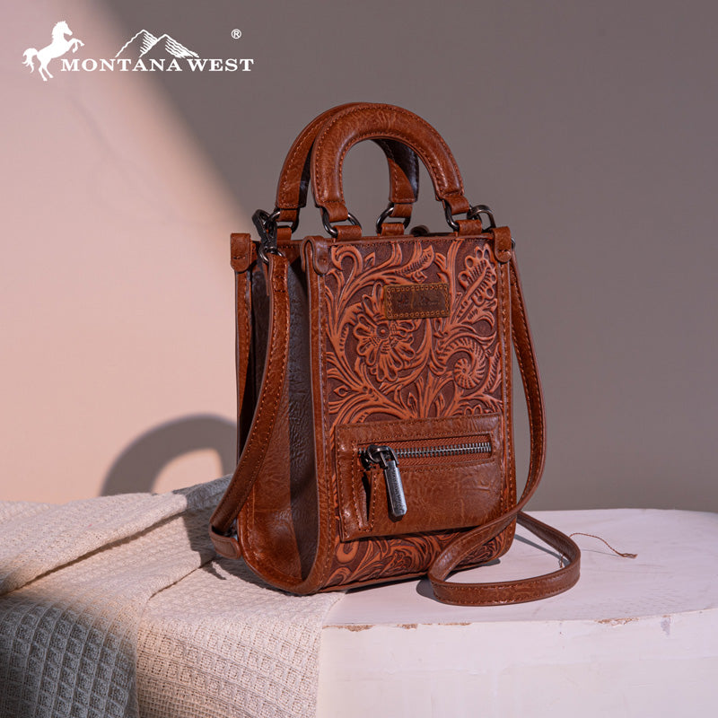 Montana West Tooled Mini Crossbody