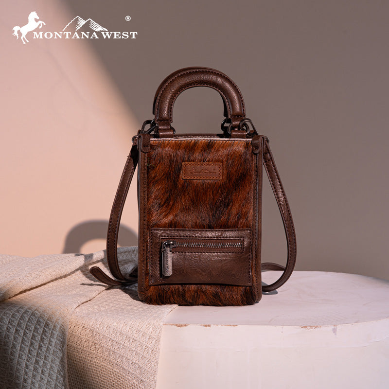 Montana West Hair-On Cowhide Mini Crossbody