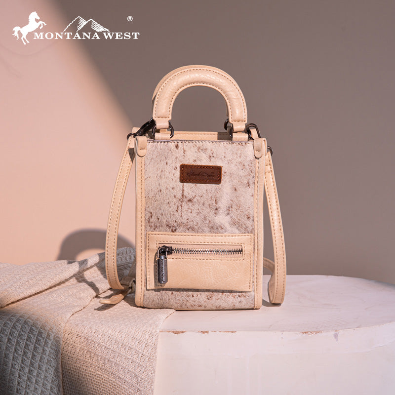 Montana West Hair-On Cowhide Mini Crossbody