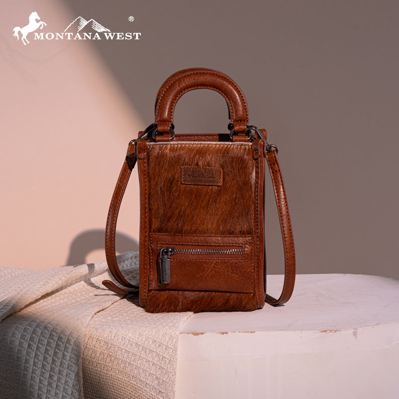 Montana West Hair-On Cowhide Mini Crossbody