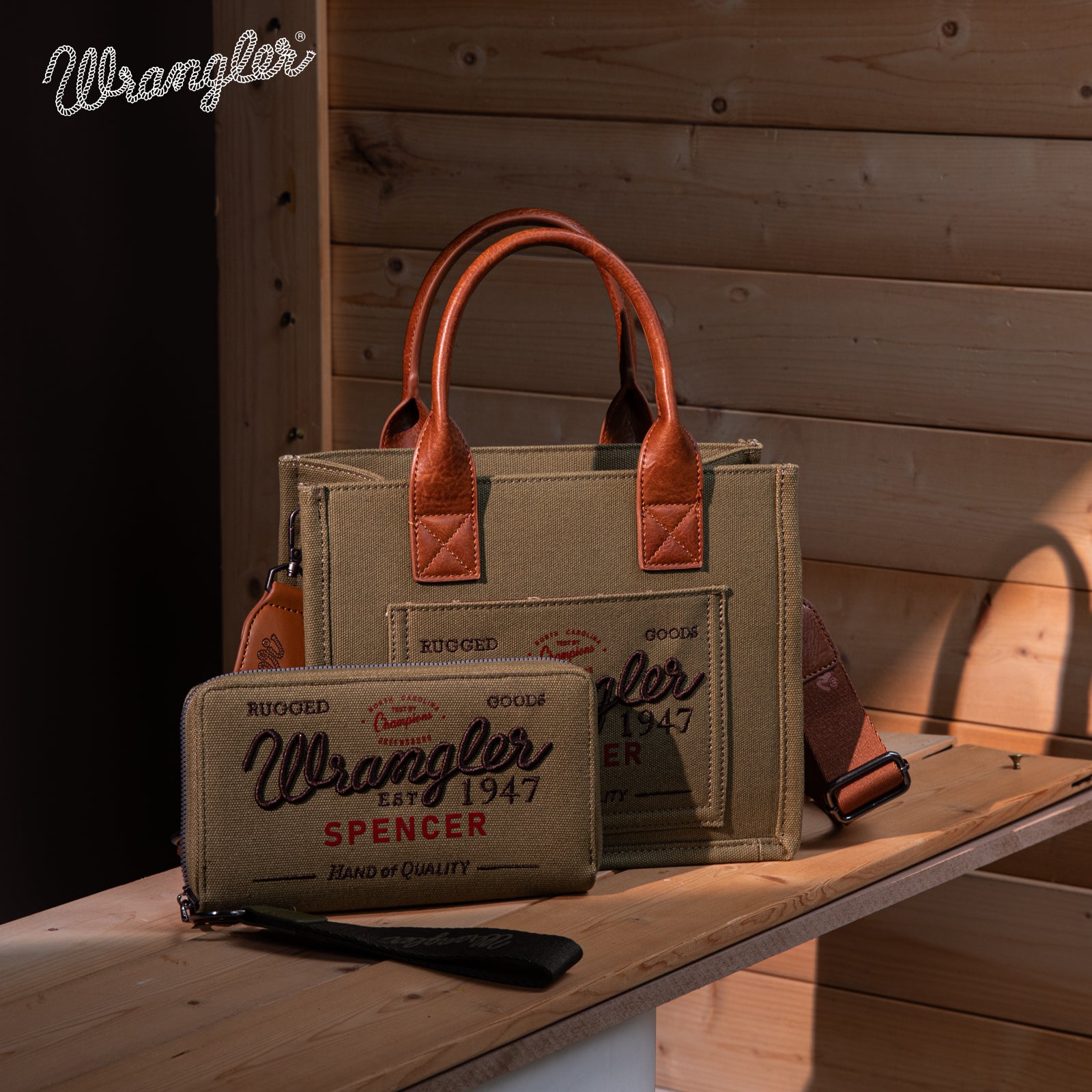 Wrangler Canvas Crossbody Purse Set