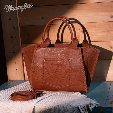 Wrangler Embroidered Boot Scroll Tote Bag Set