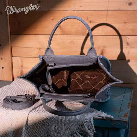 Wrangler Embroidered Boot Scroll Tote Bag Set