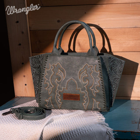 Wrangler  Embroidered  Trapezoid Tote/Crossbody