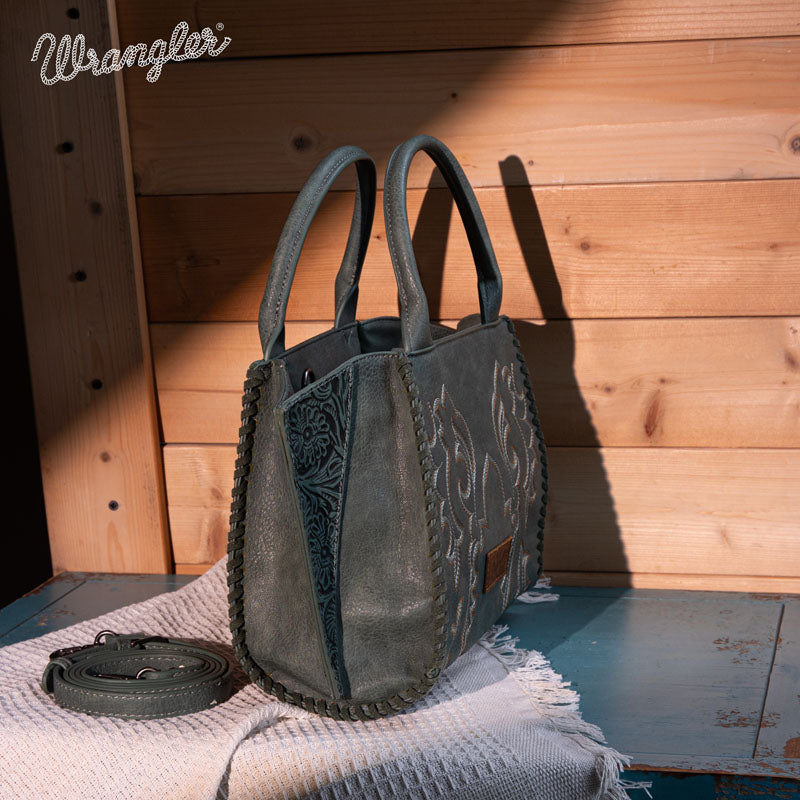 Wrangler  Embroidered  Trapezoid Tote/Crossbody