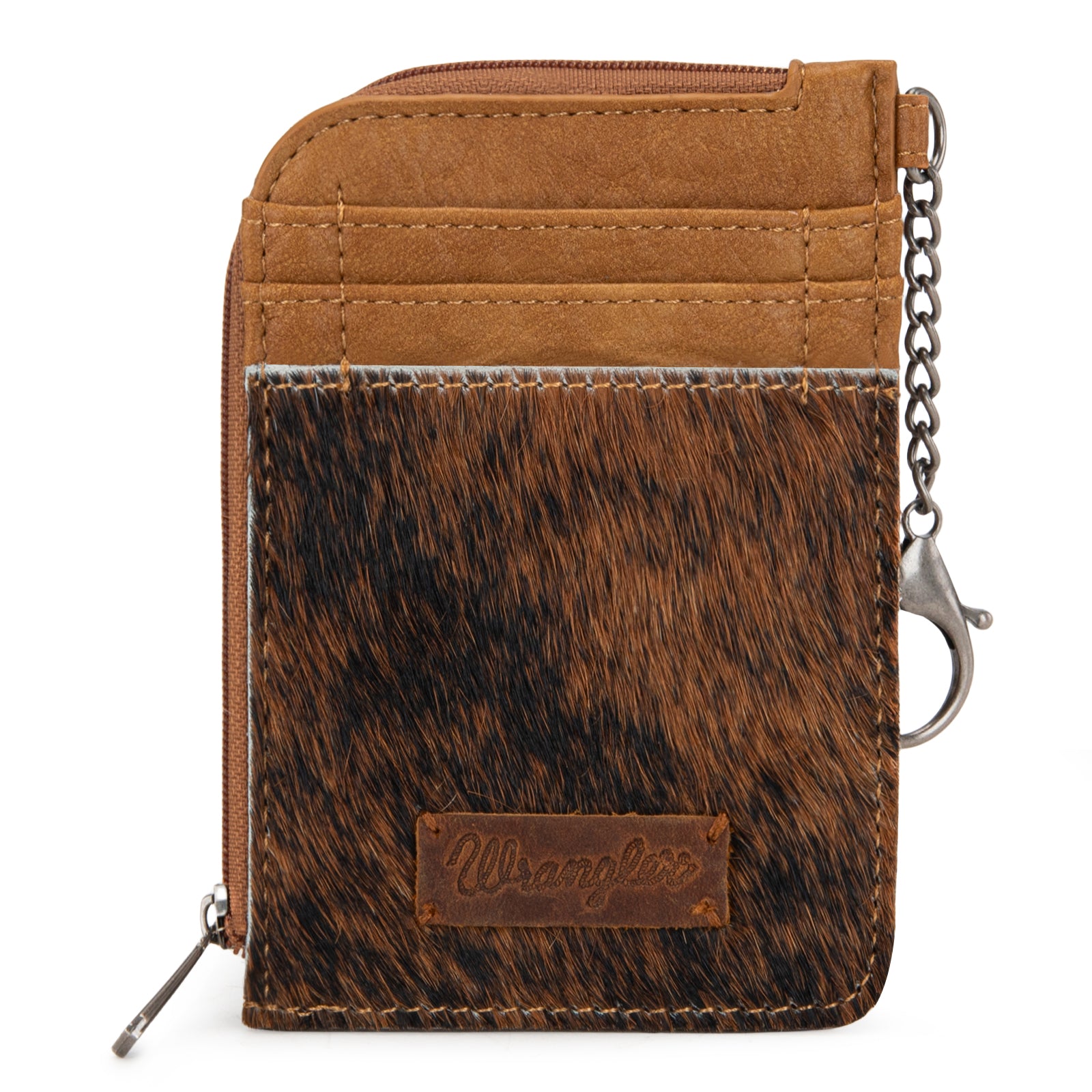 Wrangler Western Card Holder Wallet with Zip Pocket & Clip