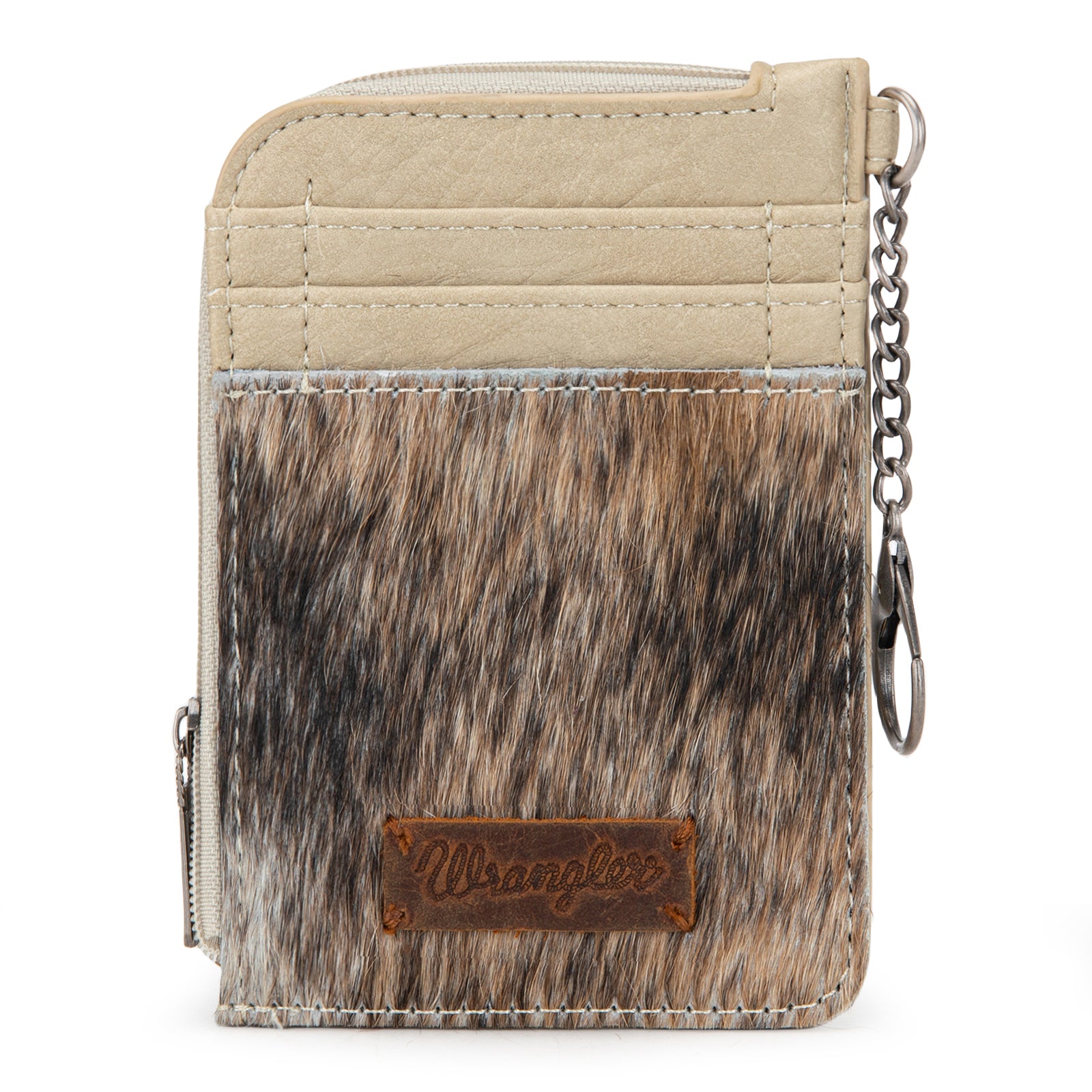Wrangler Western Card Holder Wallet with Zip Pocket & Clip